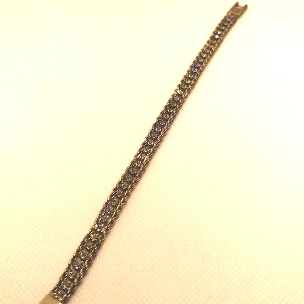 Vintage 1970's Swarovski crystal tennis bracelet - Picture 2 of 6